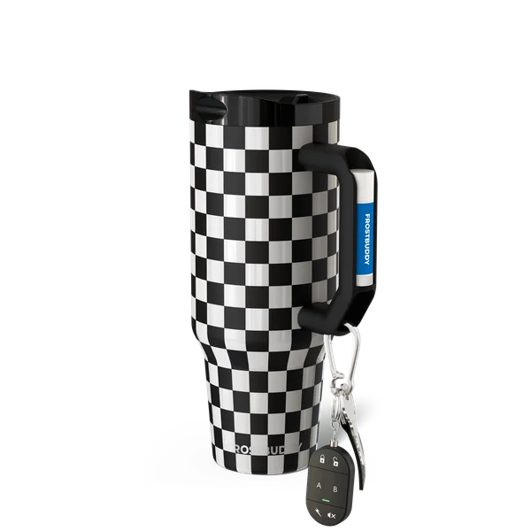Thicc Buddy 40oz - Black & White Checkered