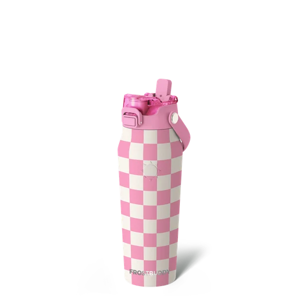 Bottle Buddy 24oz, Pink Checkered
