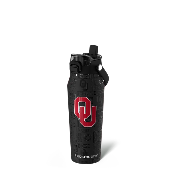 Bottle Buddy 24oz, Oklahoma Sooners, Legacy — bottle24-oklahoma3dblack